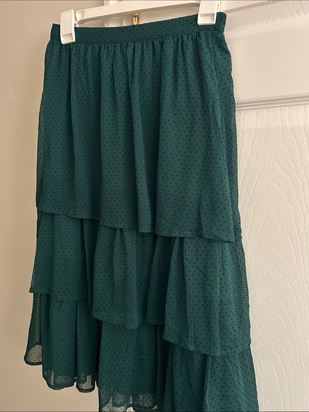 J. Crew Teal Layered Chiffon High-Low Skirt